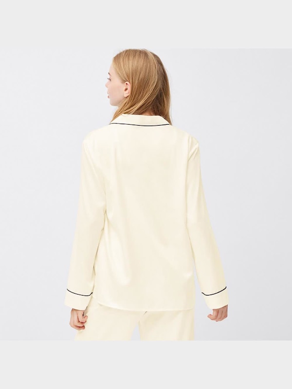 サテンパジャマ(長袖&ロングパンツ)