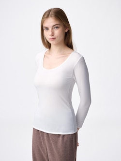 スタイルヒートUネックT(8分袖)