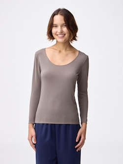 スタイルヒートUネックT(8分袖)