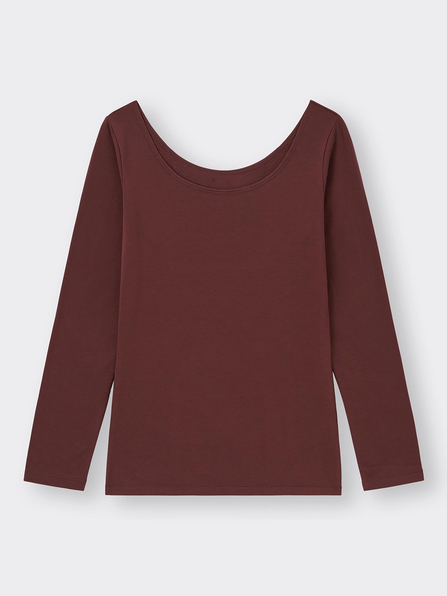 GU公式 | スタイルヒートエクストラワイドネックT(長袖)