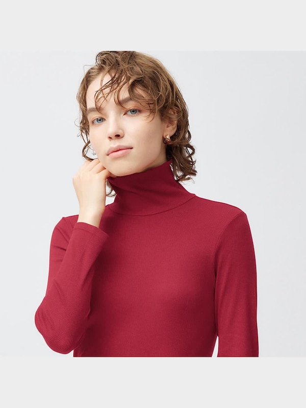 スタイルヒートリブタートルネックT(長袖)