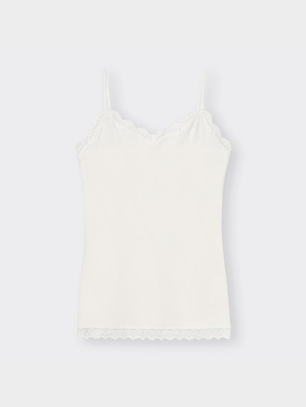 スタイルオーガニックリブレースキャミソール