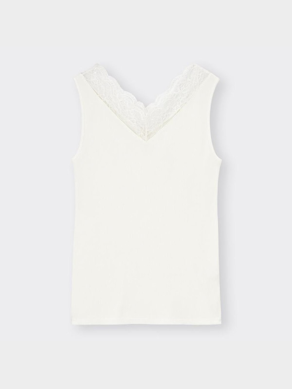 スタイルオーガニックリブレースVネックタンクトップ