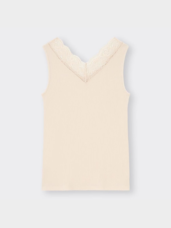 スタイルオーガニックリブレースVネックタンクトップ