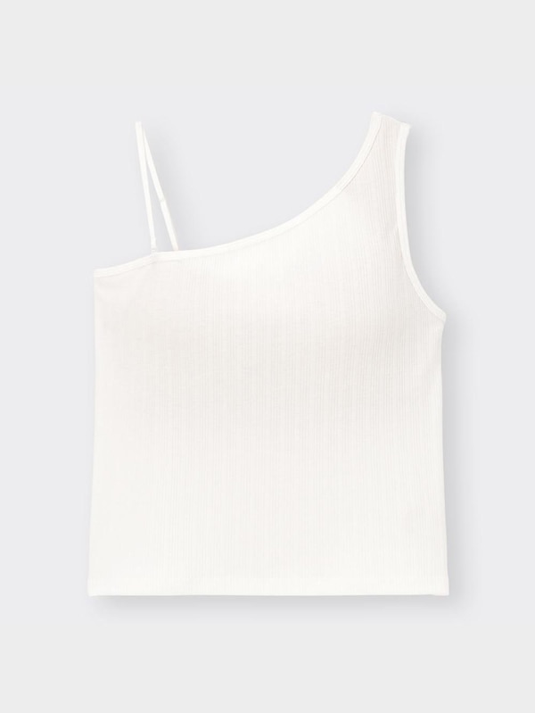 ブラフィールクロップドアシンメトリーネックタンクトップ