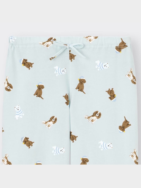 KIDS(男女兼用)カットソーパジャマ(長袖&ロングパンツ)(ドッグ)+E