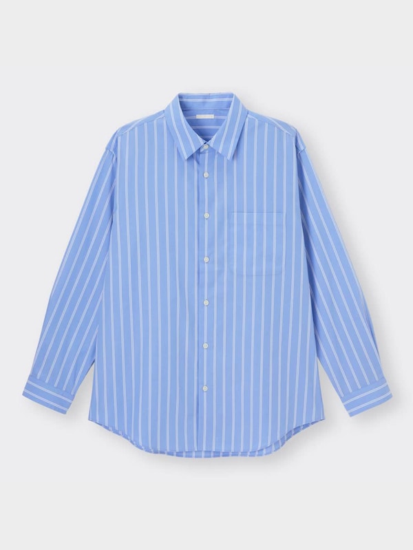 ブロードシャツ(長袖)(ストライプ)