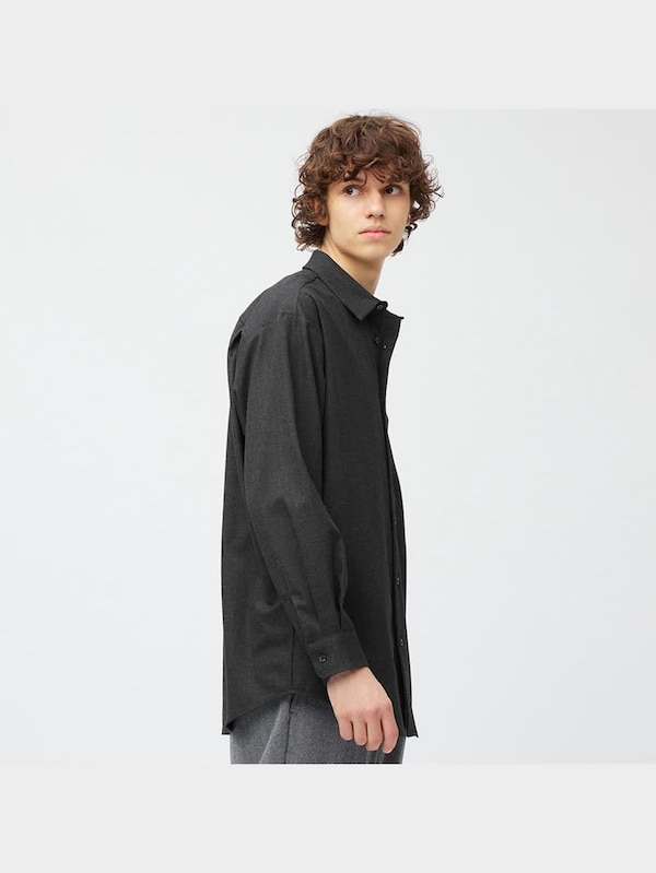ブラッシュドオーバーサイズシャツ(長袖)