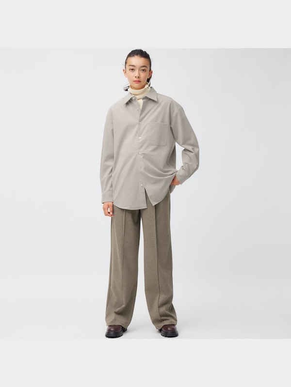 ブラッシュドオーバーサイズシャツ(長袖)