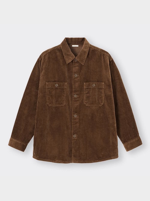 コーデュロイオーバーサイズシャツ(長袖)OSB+EC(セットアップ可能)