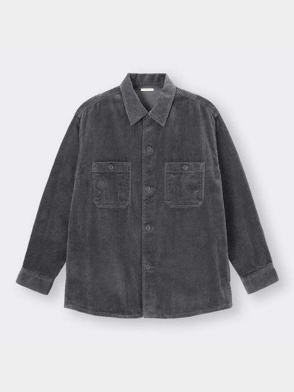 コーデュロイオーバーサイズシャツ(長袖)OSB+EC(セットアップ可能)