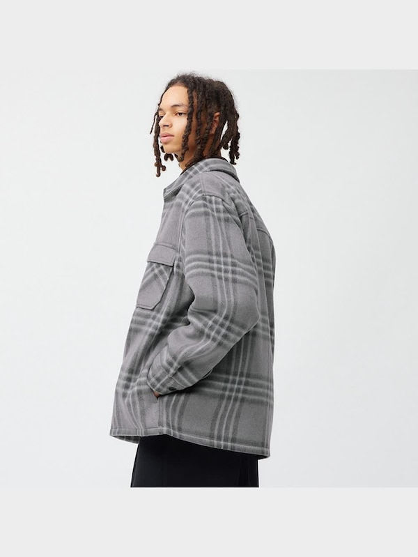 シャギーチェックオーバーサイズシャツ(長袖)