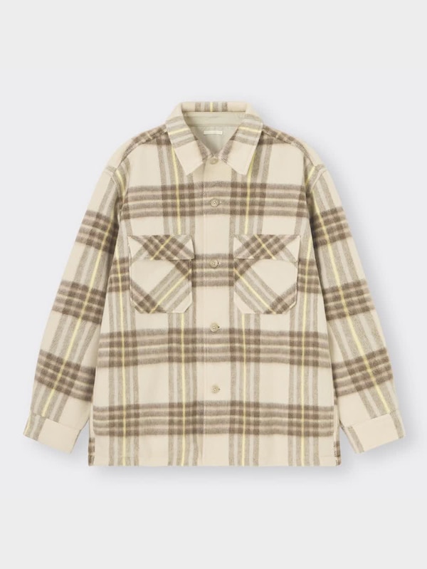 シャギーチェックオーバーサイズシャツ(長袖)