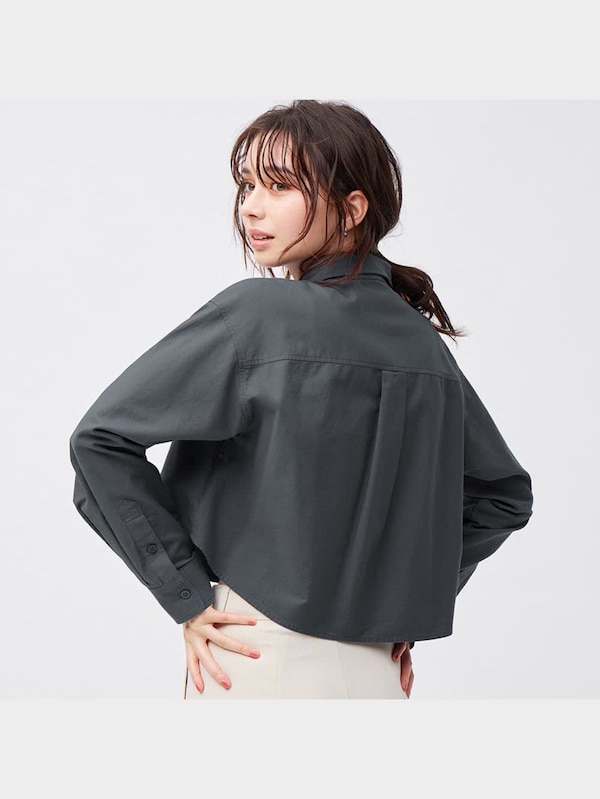 オックスフォードショートシャツ(長袖)+E