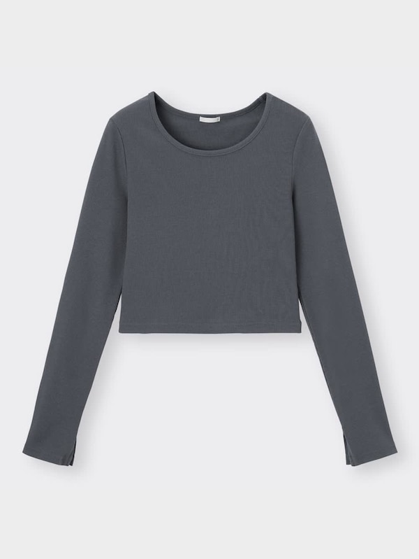 リブクロップドT(長袖)