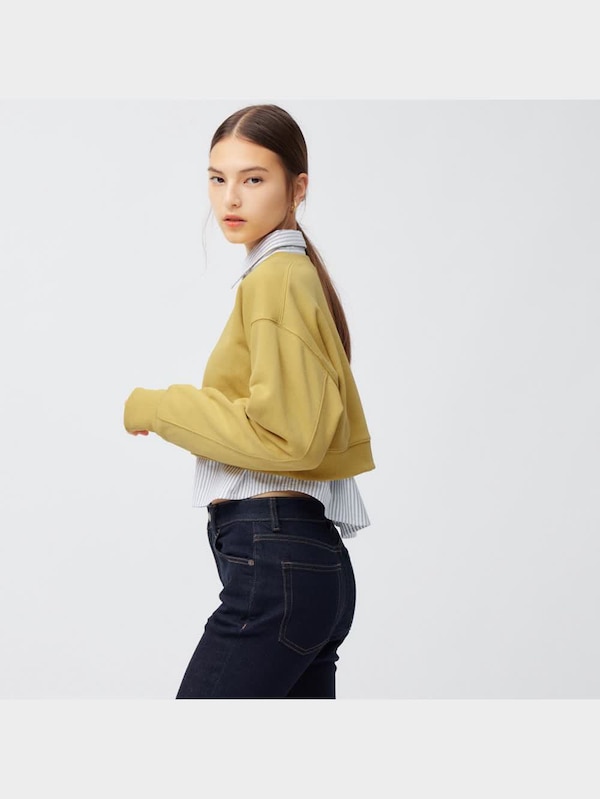 スウェットクロップドプルオーバー(長袖)+E