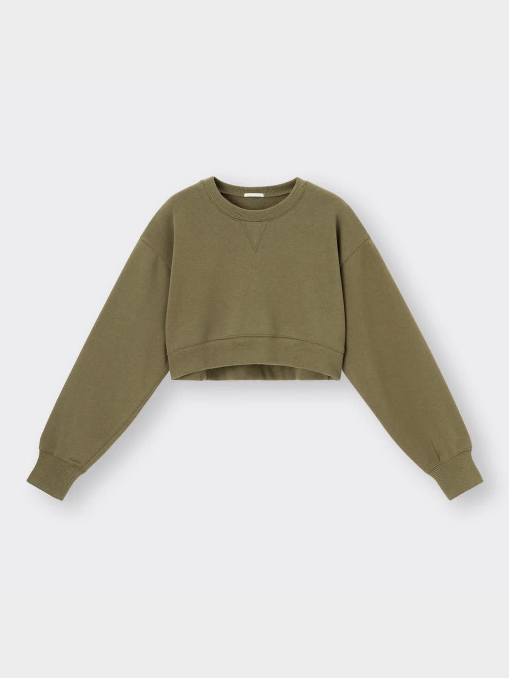 Cropped スウェットプルオーバー GU公式 | スウェットクロップドプルオーバー(長袖)+E