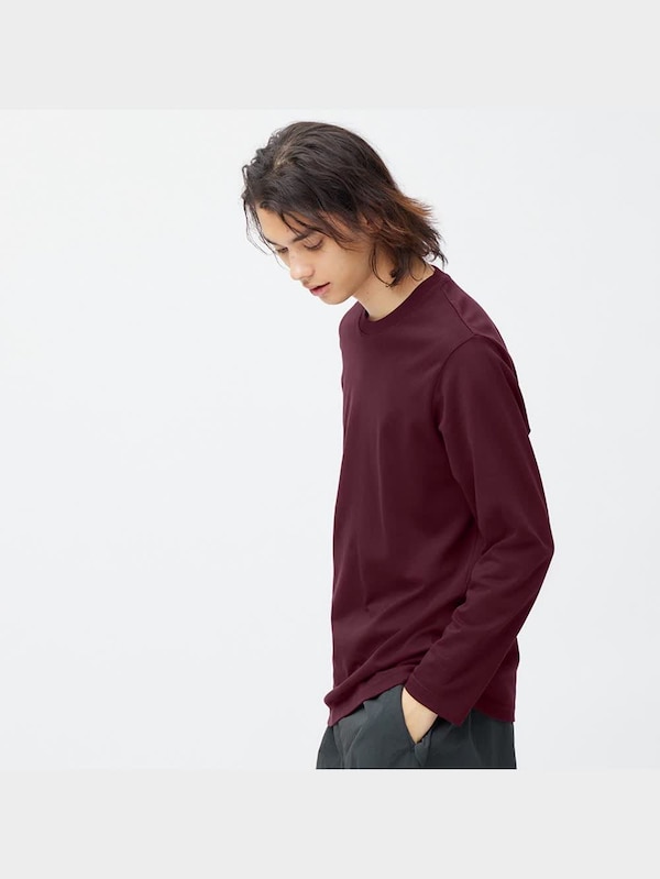 ソフトコットンクルーネックT(長袖)