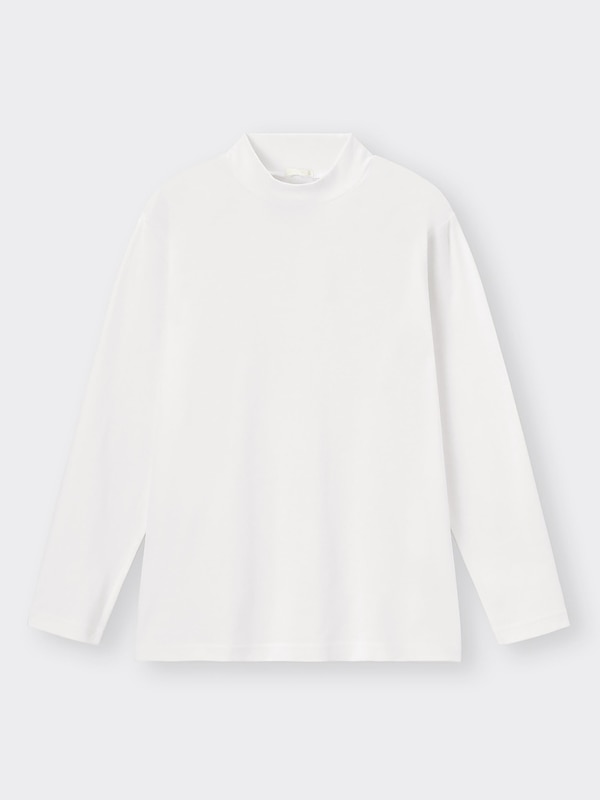 ソフトコットンモックネックT(長袖)