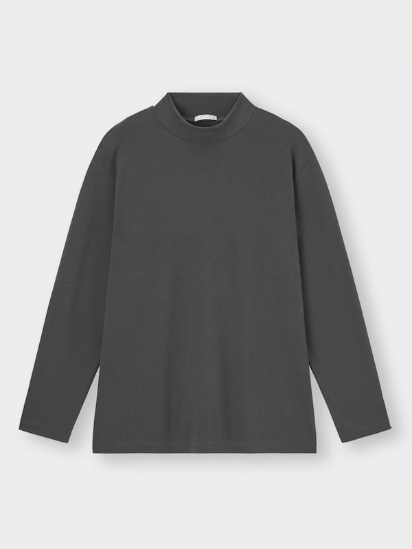ソフトコットンモックネックT(長袖)