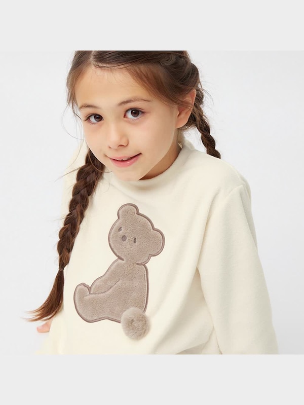 GIRLSフリースラウンジセット(長袖&ロングパンツ)(ベア)