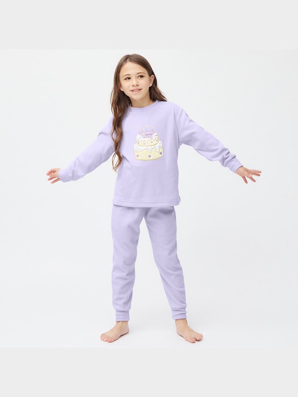 GIRLSフリースラウンジセット(長袖&ロングパンツ)(ケーキ)