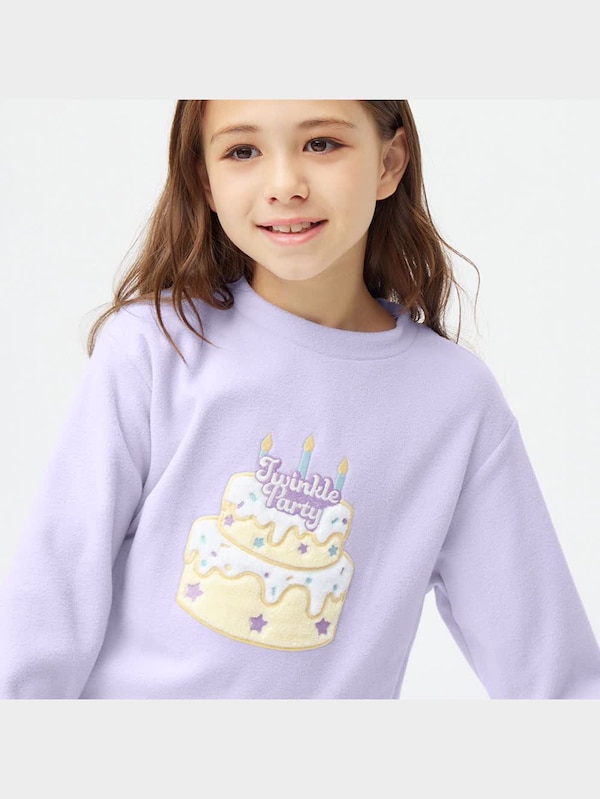 GIRLSフリースラウンジセット(長袖&ロングパンツ)(ケーキ)