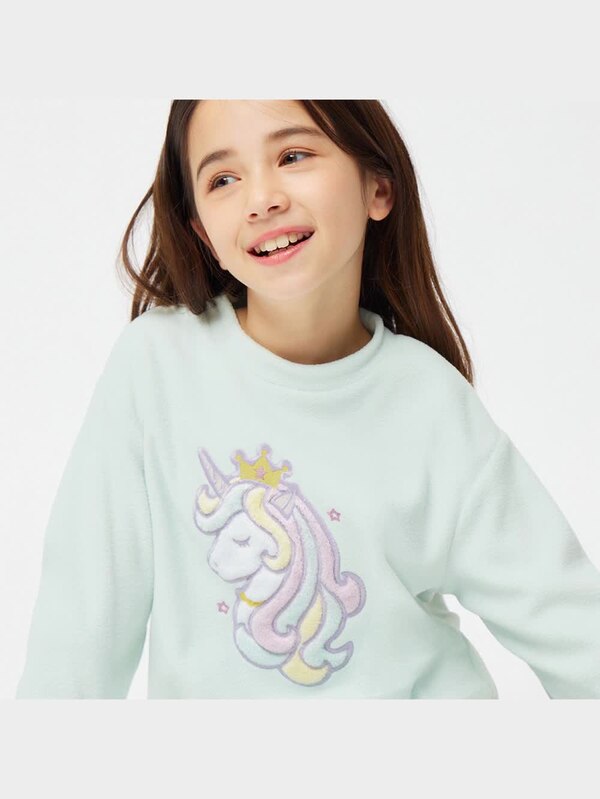 GIRLSフリースラウンジセット(長袖&ロングパンツ)(ユニコーン)