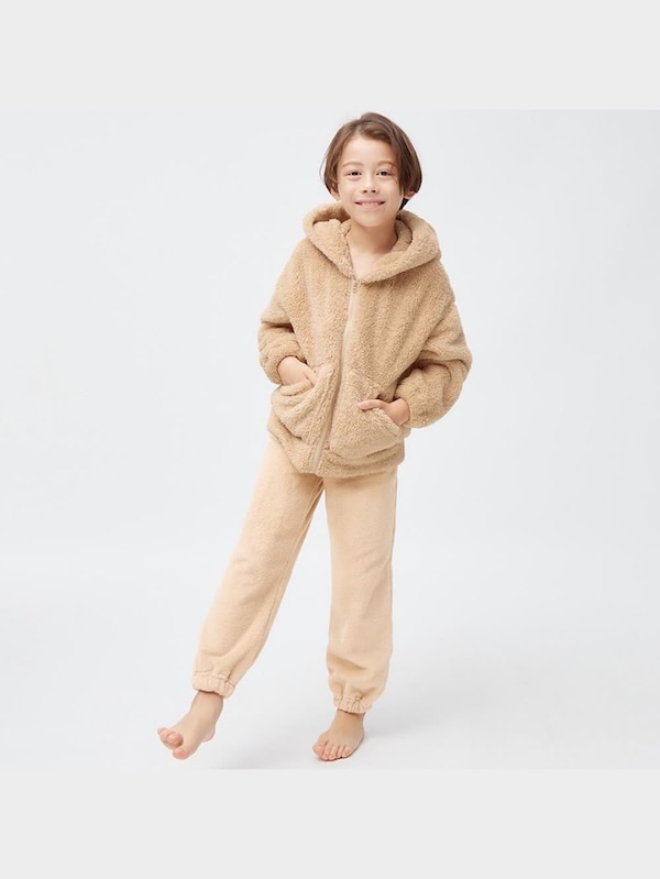 KIDS(男女兼用)マシュマロフィールパーカセット(ベア)(長袖&ロング  パンツ)