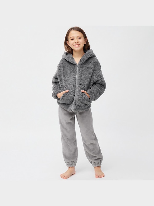 KIDS(男女兼用)マシュマロフィールパーカセット(キャット)(長袖&ロングパンツ)