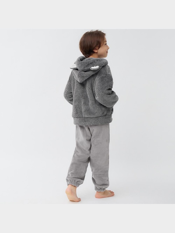 KIDS(男女兼用)マシュマロフィールパーカセット(キャット)(長袖&ロングパンツ)