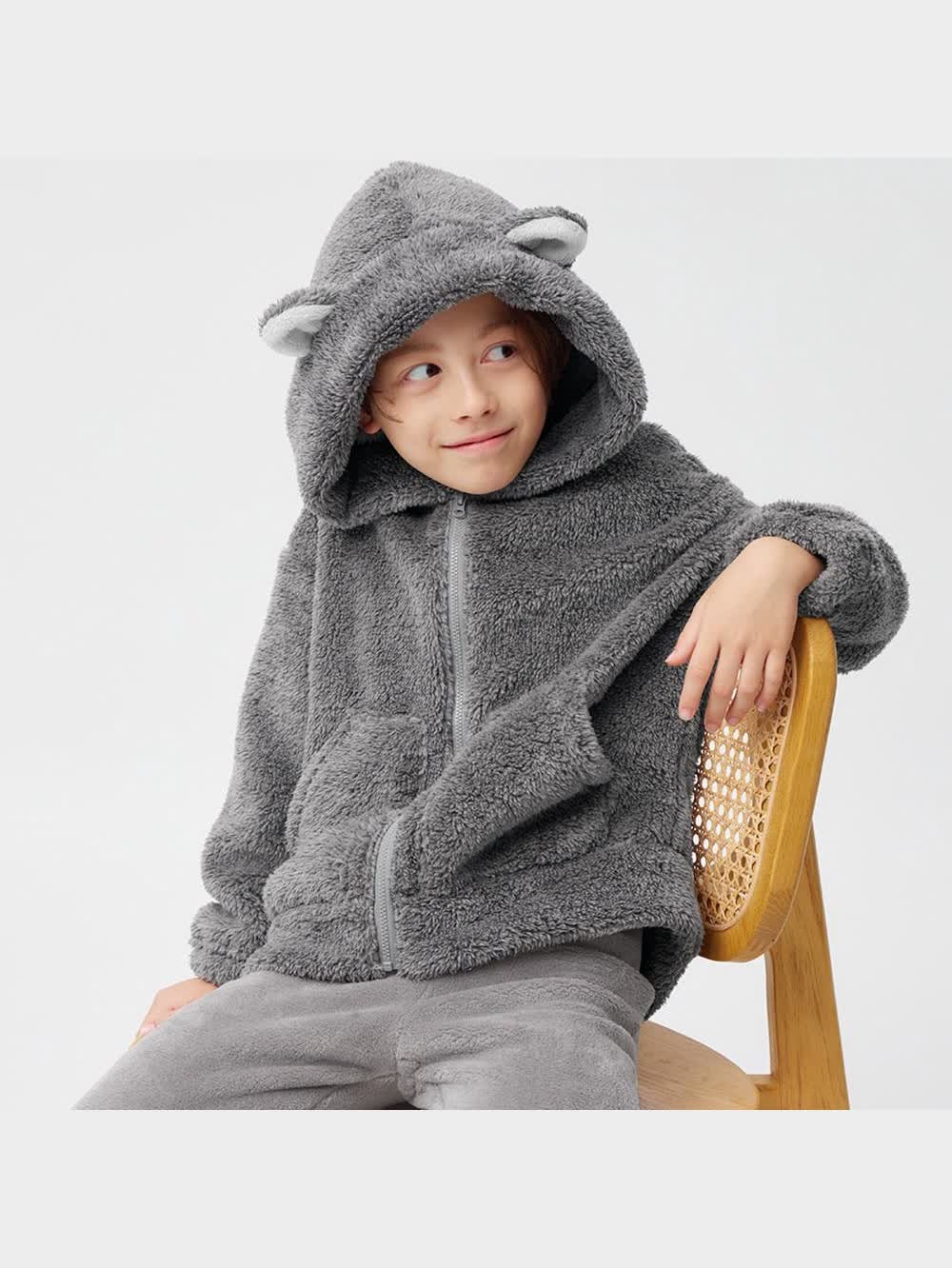 GU公式 | KIDS(男女兼用)マシュマロフィールパーカセット(キャット