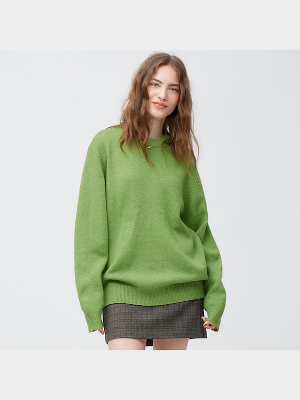 ラムブレンドクルーネックセーター(長袖)