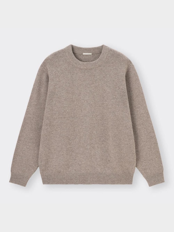 ラムブレンドクルーネックセーター(長袖)