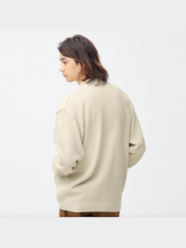 ワッフルカーディガン(長袖)