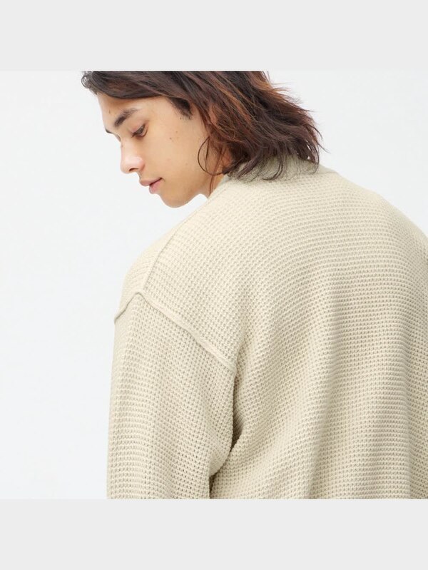 ワッフルカーディガン(長袖)