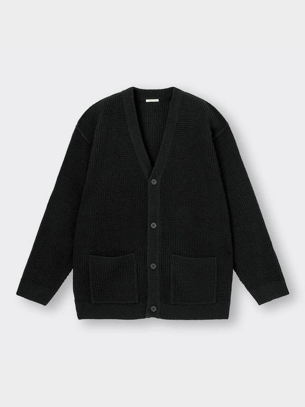 ワッフルカーディガン(長袖)