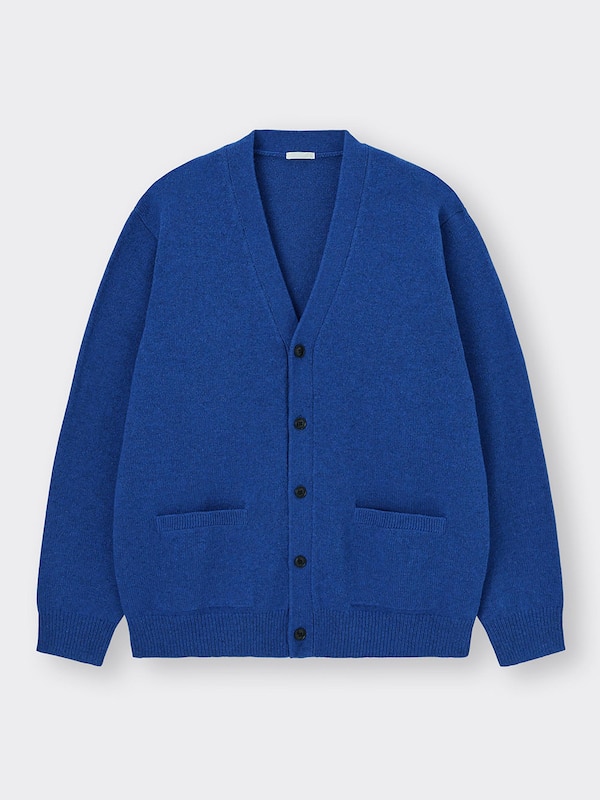 ラムブレンドVネックカーディガン(長袖)