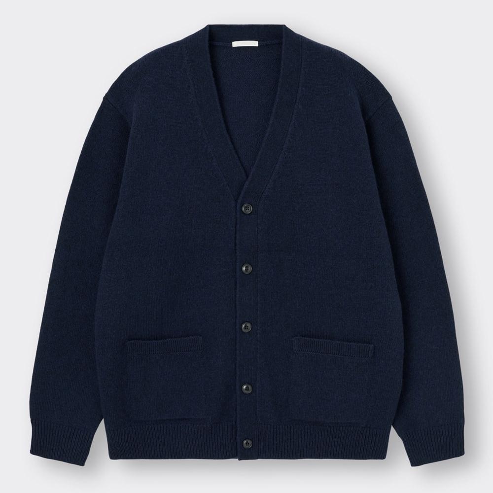 UNIQLO+J プレミアムラムVネックカーディガン ネイビー XL（長袖