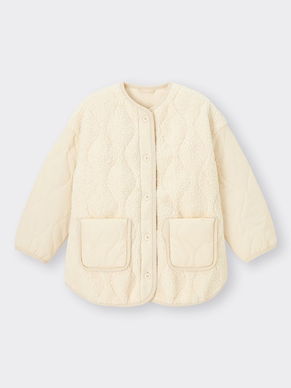 GIRLSヒートパデッドボアキルティングコート