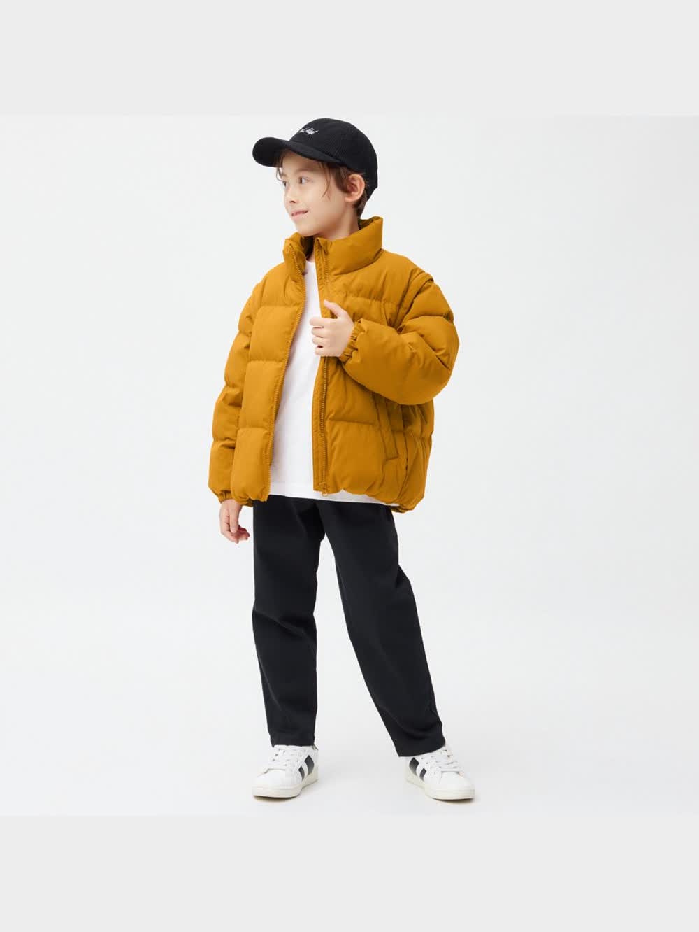 大切に使って頂けるなら☆ GU公式 | KIDS(男女兼用)ヒートパデッド2WAYブルゾン