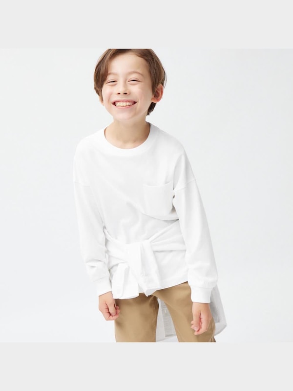 KIDS(男女兼用)コットンポケット付きT(長袖)