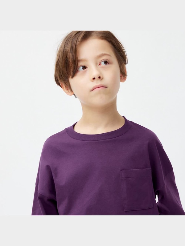 KIDS(男女兼用)コットンポケット付きT(長袖)