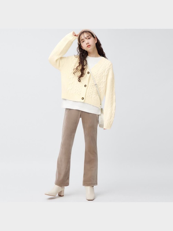 GIRLSケーブルコクーンカーディガン(長袖)