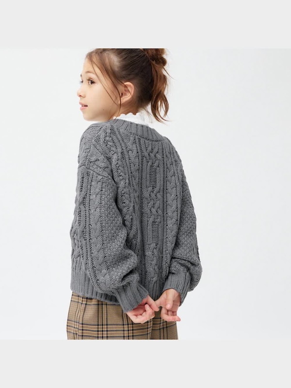 GIRLSケーブルコクーンカーディガン(長袖)