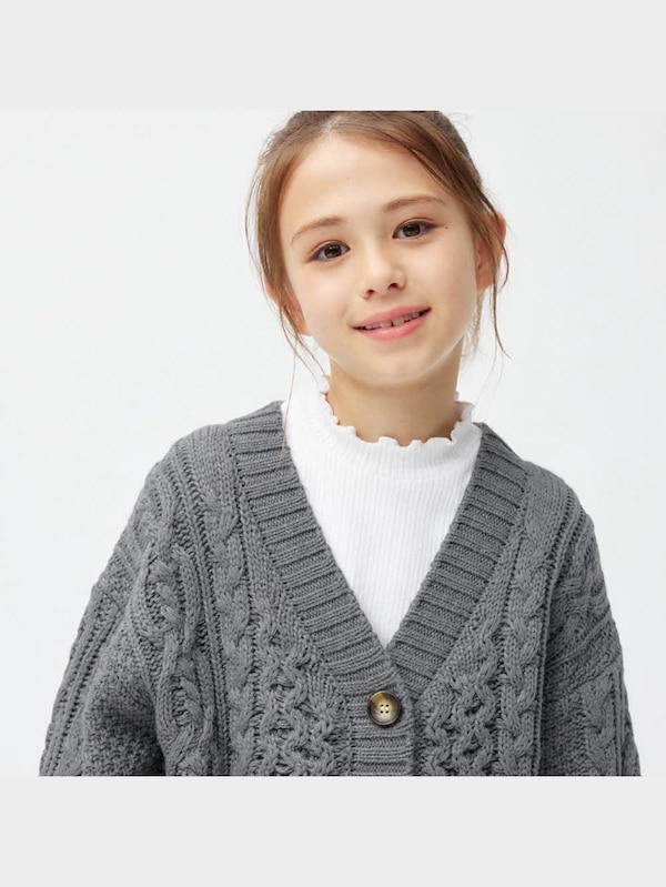 GIRLSケーブルコクーンカーディガン(長袖)