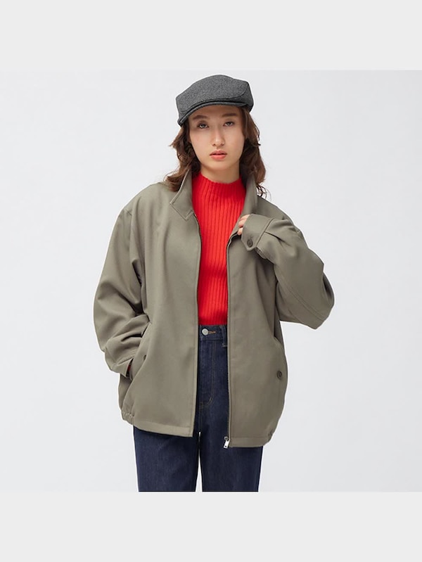 スタンドカラーブルゾン+E