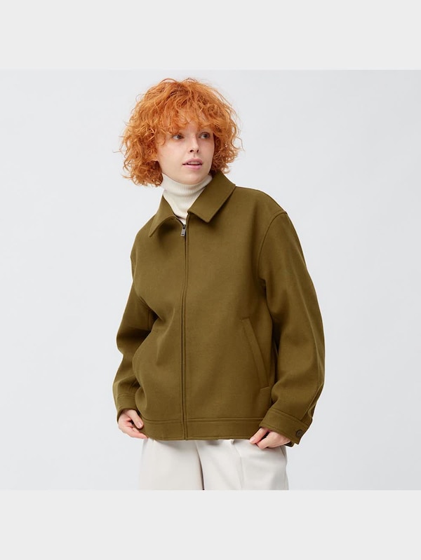 コージーメルトンジップアップブルゾン