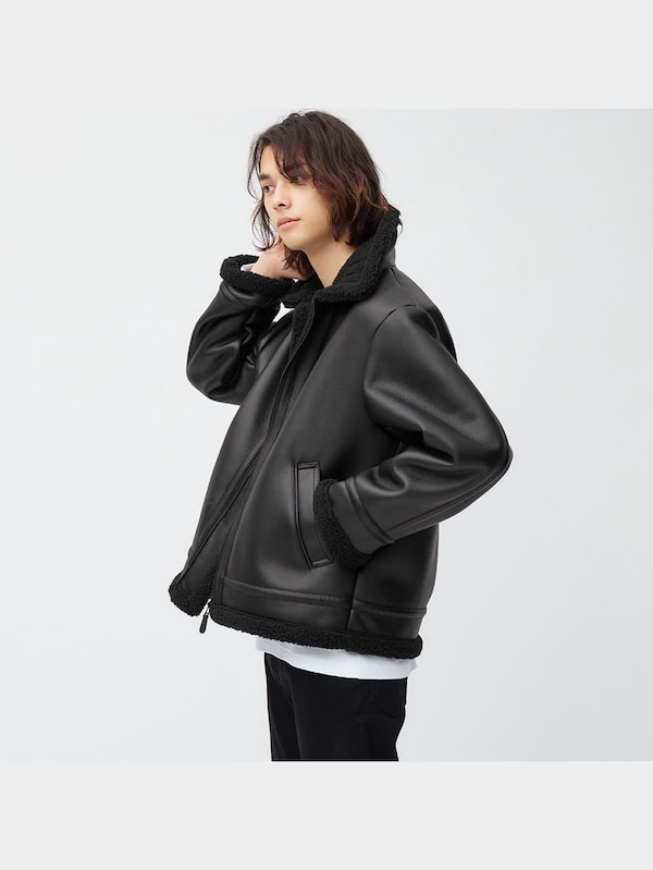 フェイクレザーB-3ブルゾン