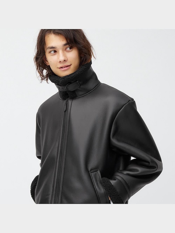 フェイクレザーB-3ブルゾン